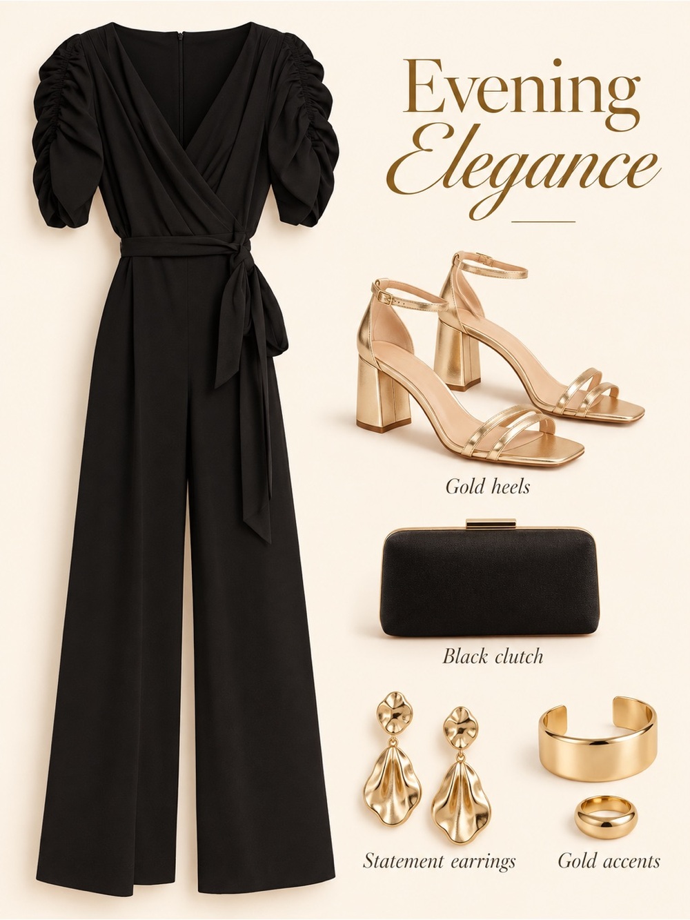 DKNY Black Jumpsuit